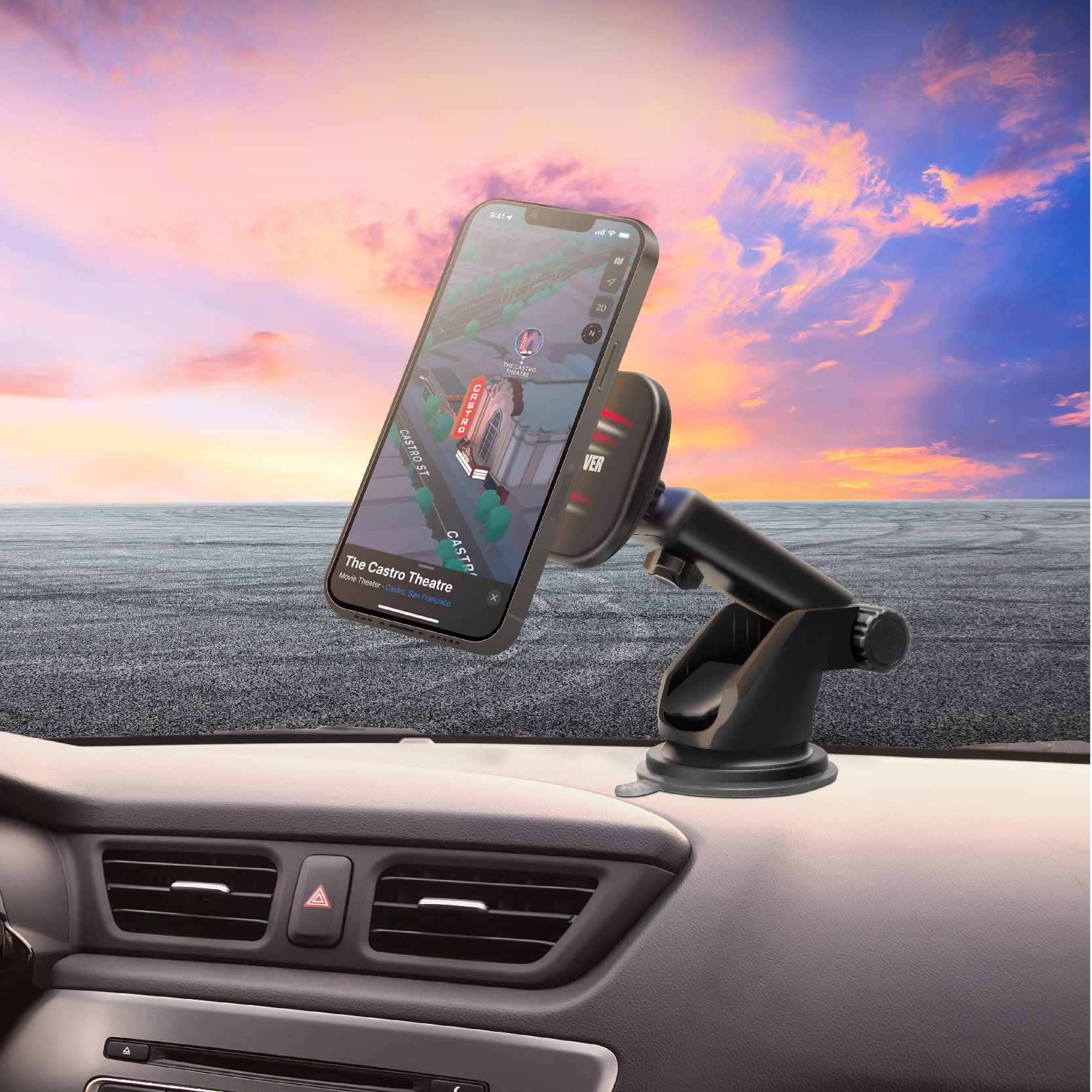 Car and Driver Magnetic Phone Car Mount for Vehicle Dash, Windshield