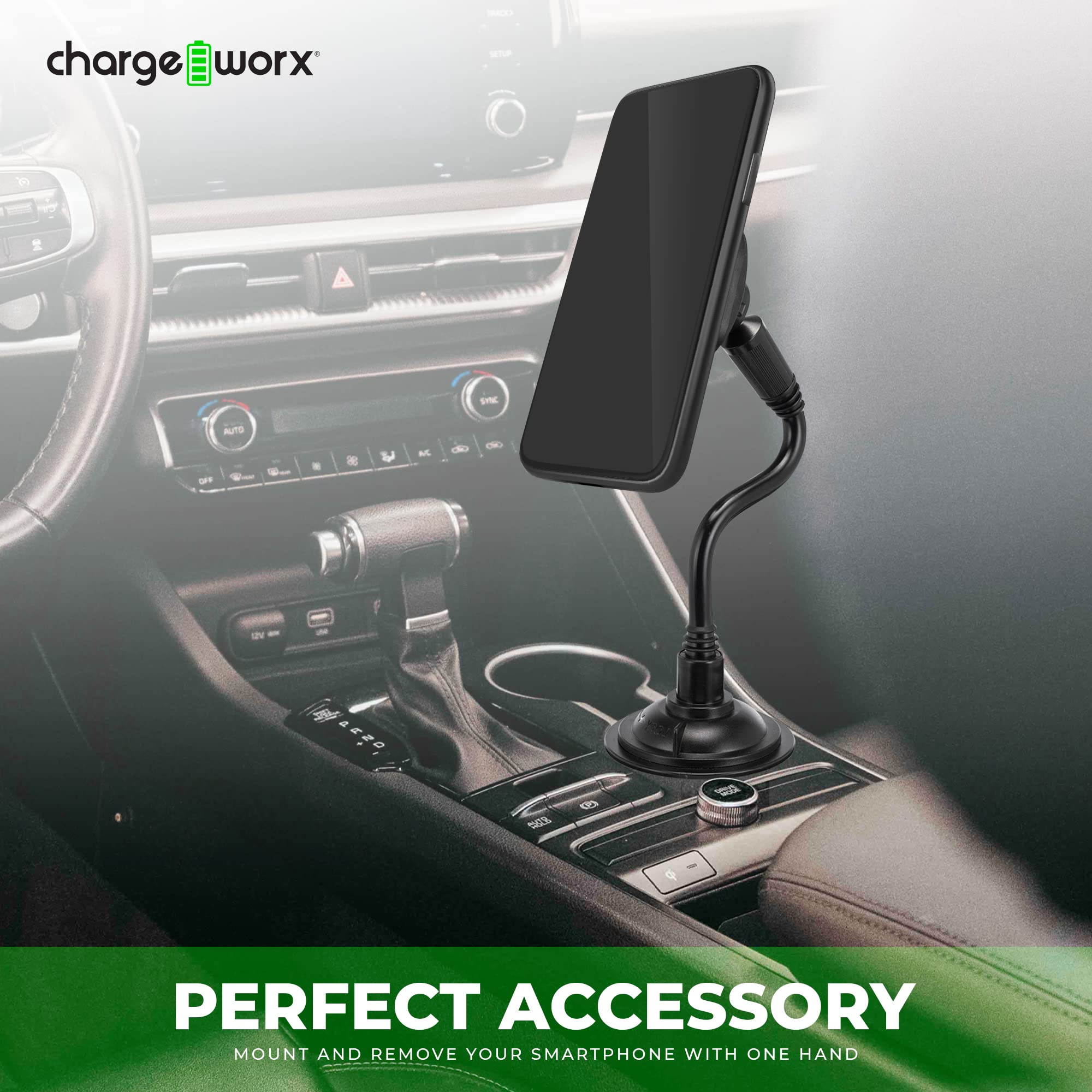 Chargeworx Car Phone Holder Cup Holder Mount