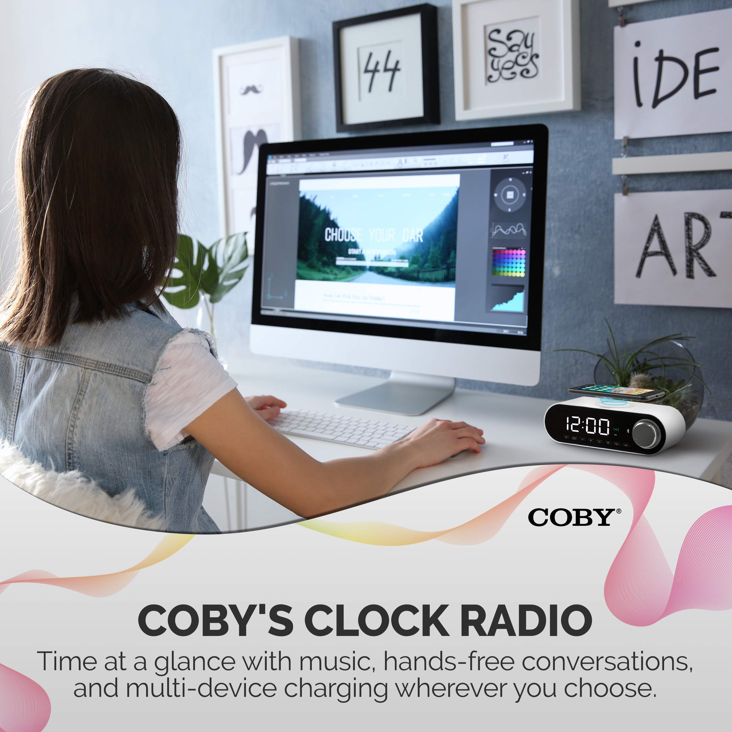COBY Digital LED Alarm Clock Built In
