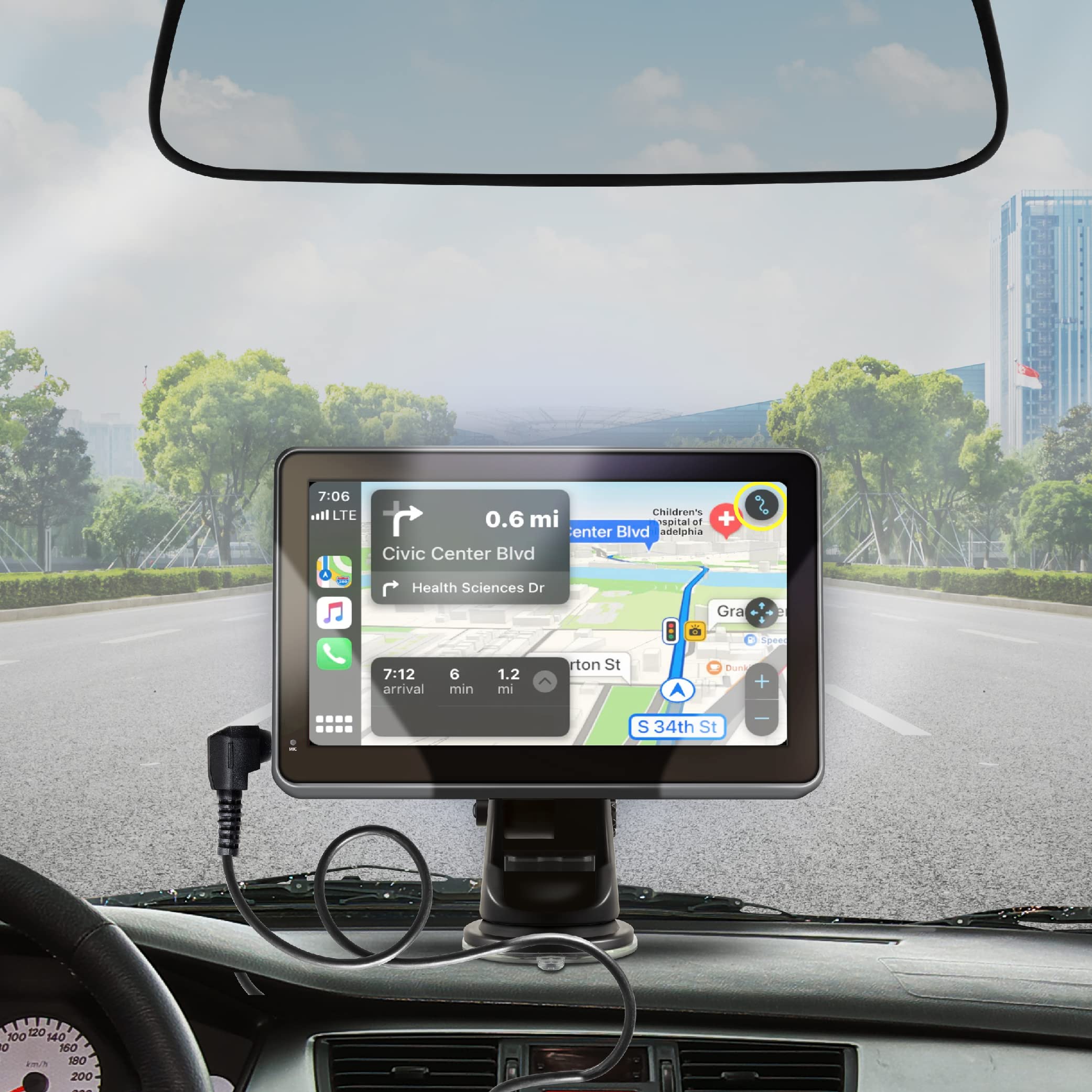 Car and Driver INTELLIDASH Slim with Apple Carplay and Android Auto