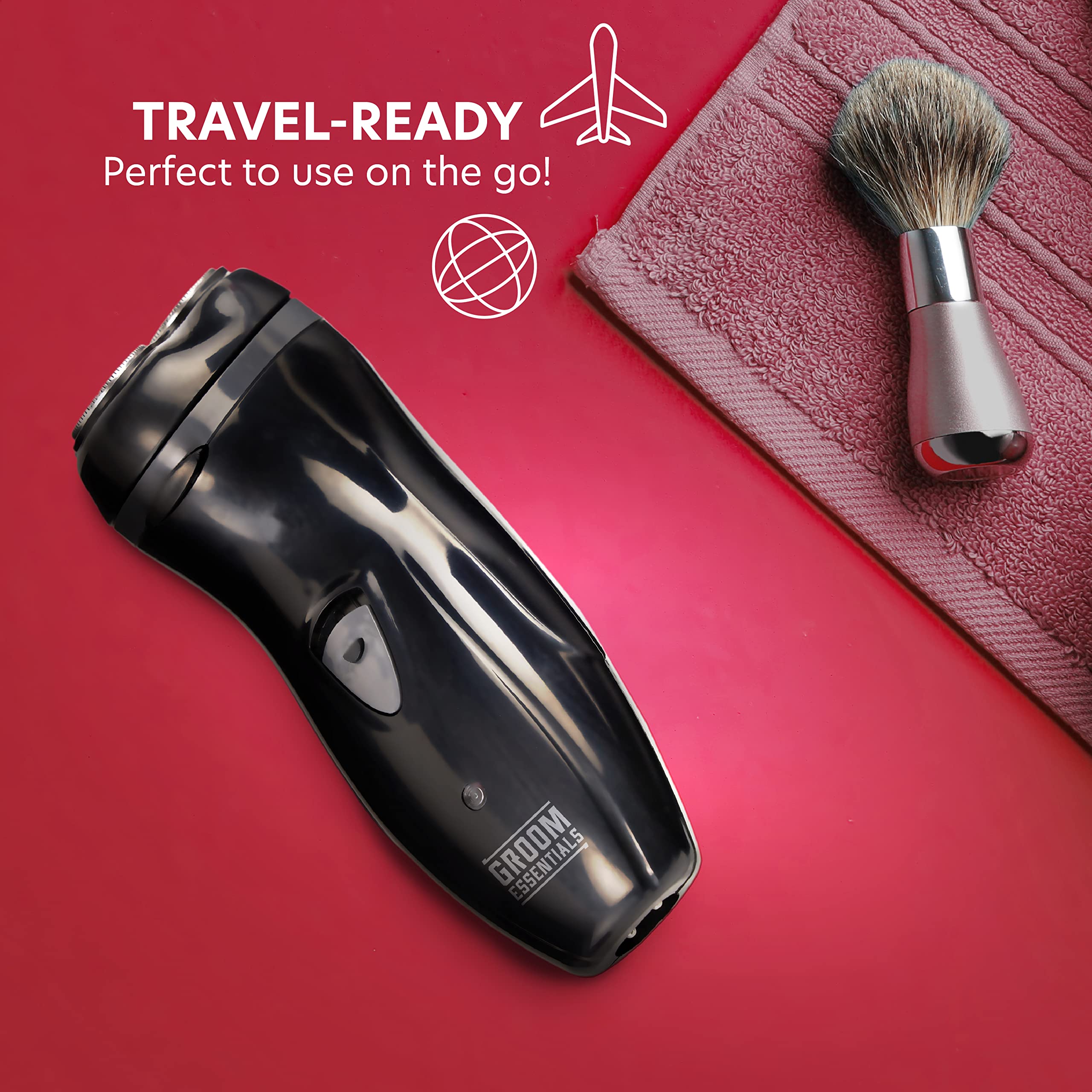 Groom Essentials 3D Rotary Electric Shaver for Men | Rechargeable Electric Razor