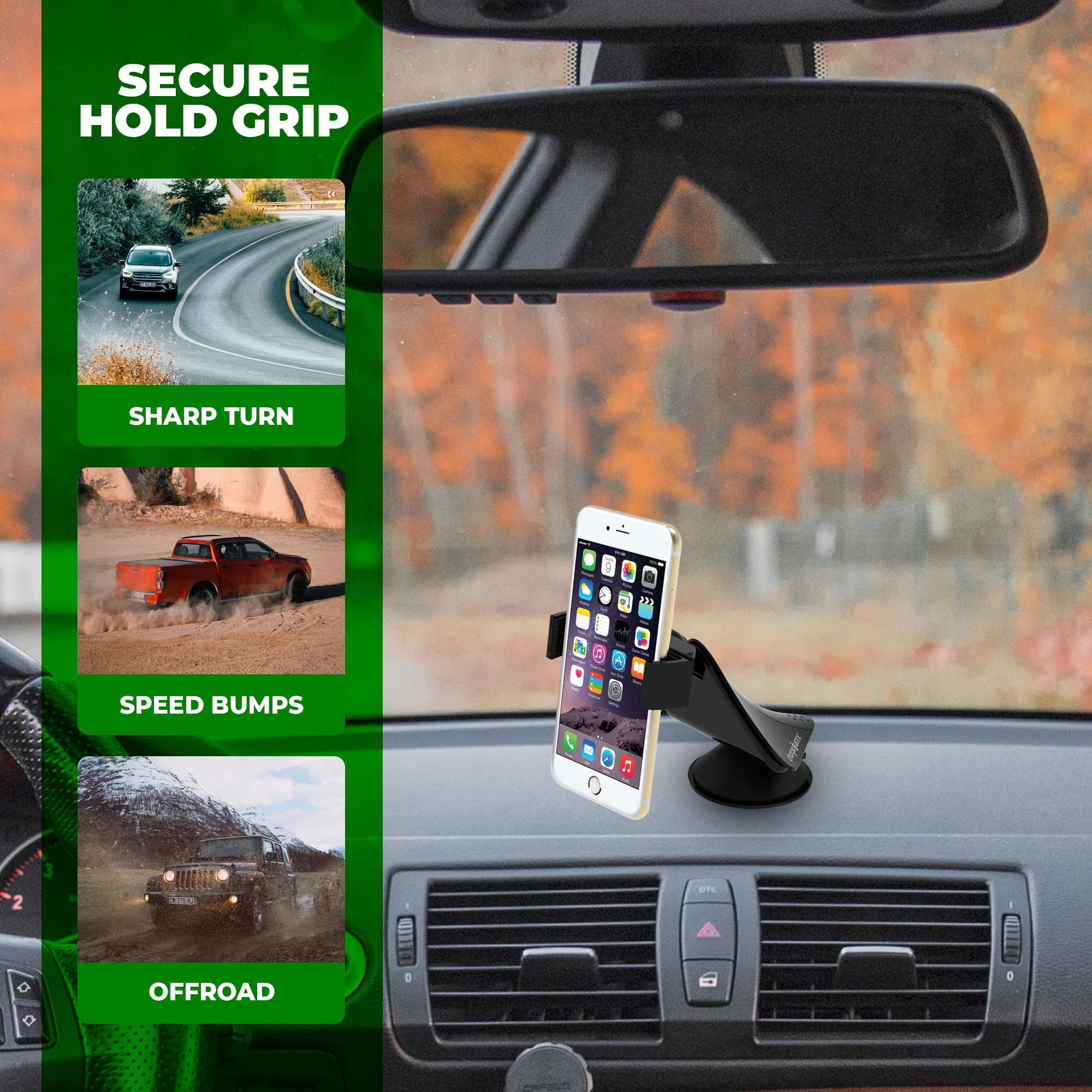 Chargeworx Univ Dash Windshield Mount