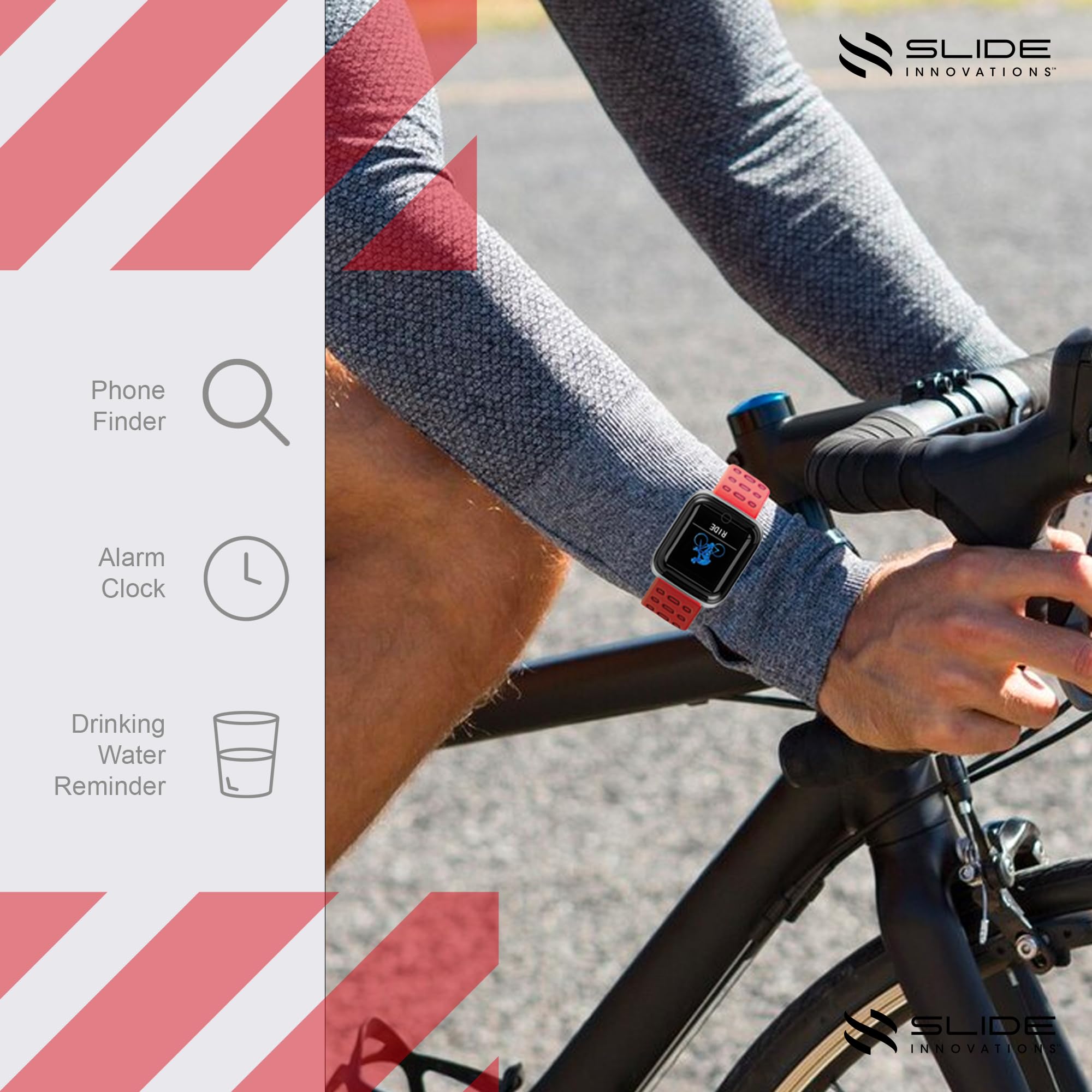 SLIDE Fitness Watch Activity Tracker Bluetooth Smartphone Compatible