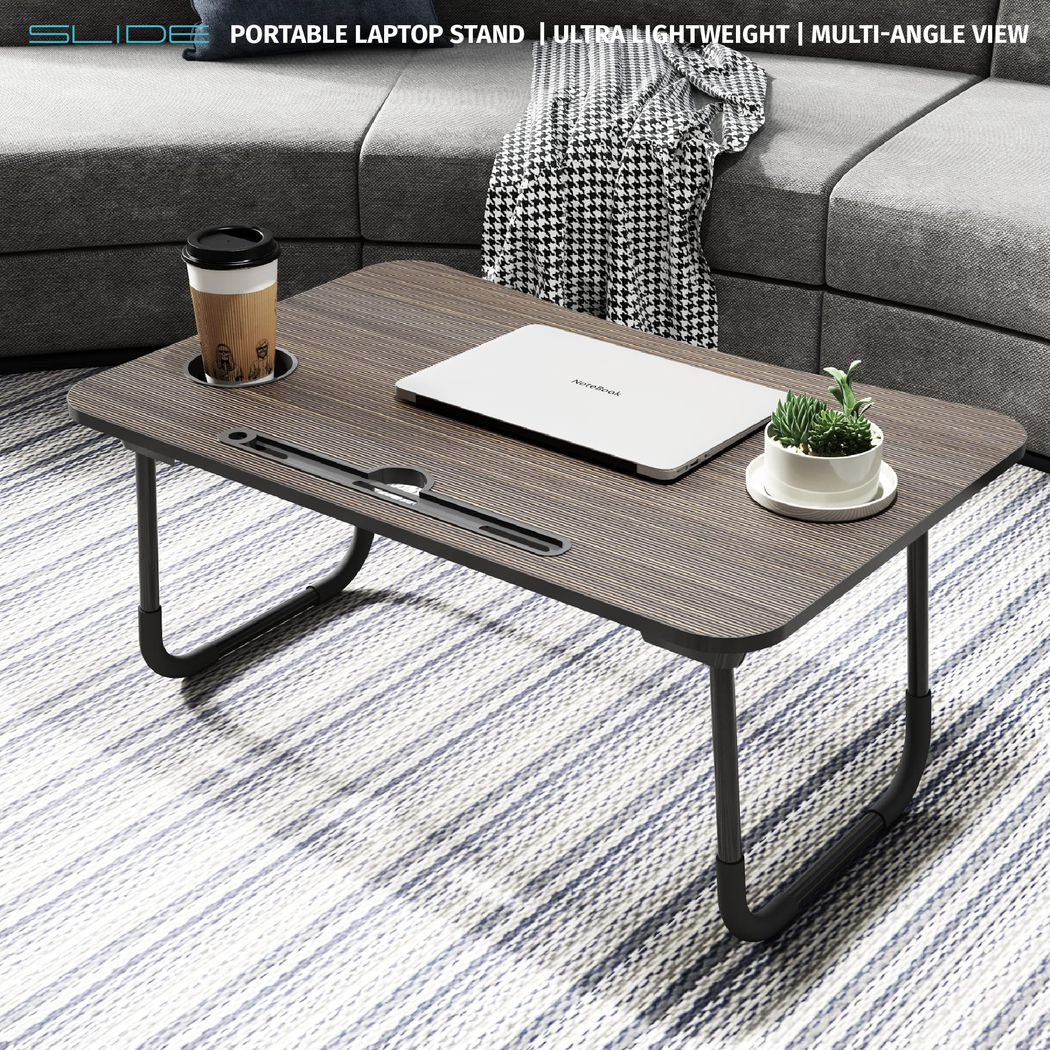 Slide Home Office Portable Lap Desk Laptop Tablet Stylus