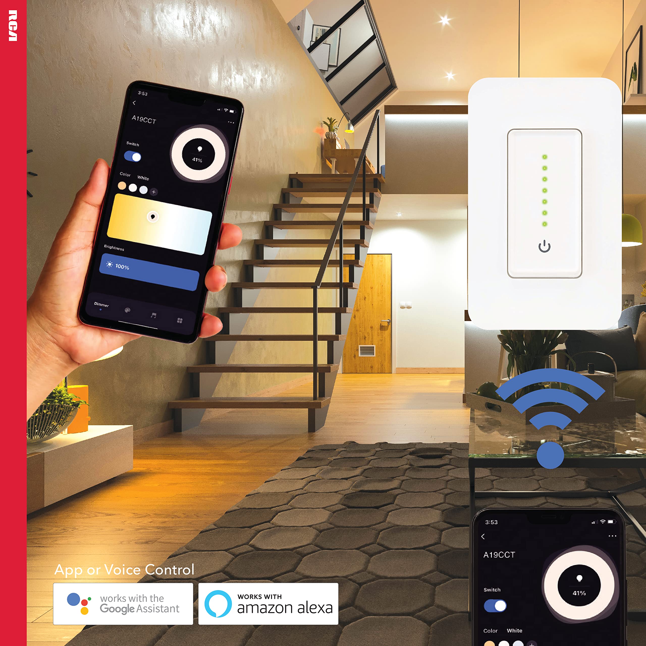 RCA 3-Way Smart Dimmer Switch 600W LED