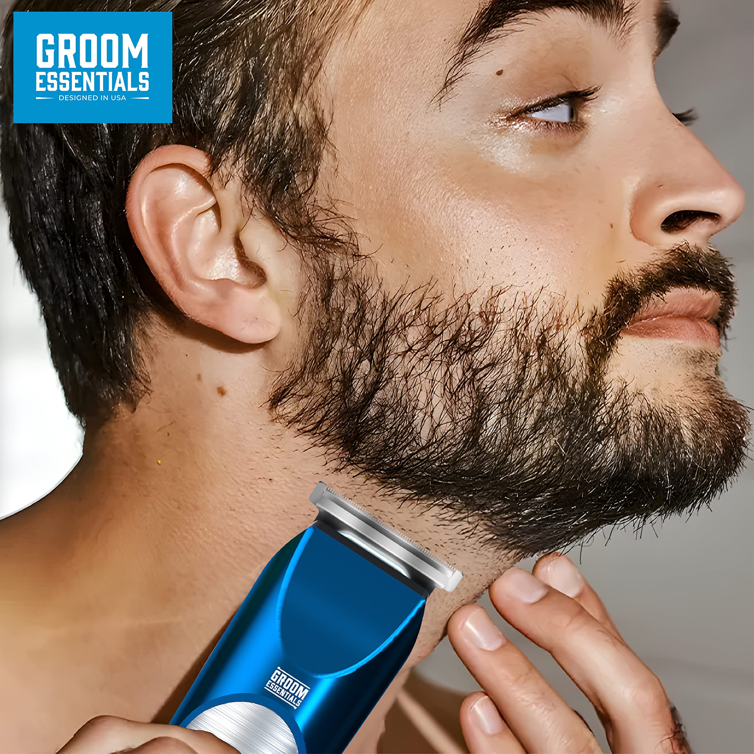 Groom Essentials Rechargeable Hair and Beard Trimmer for Men