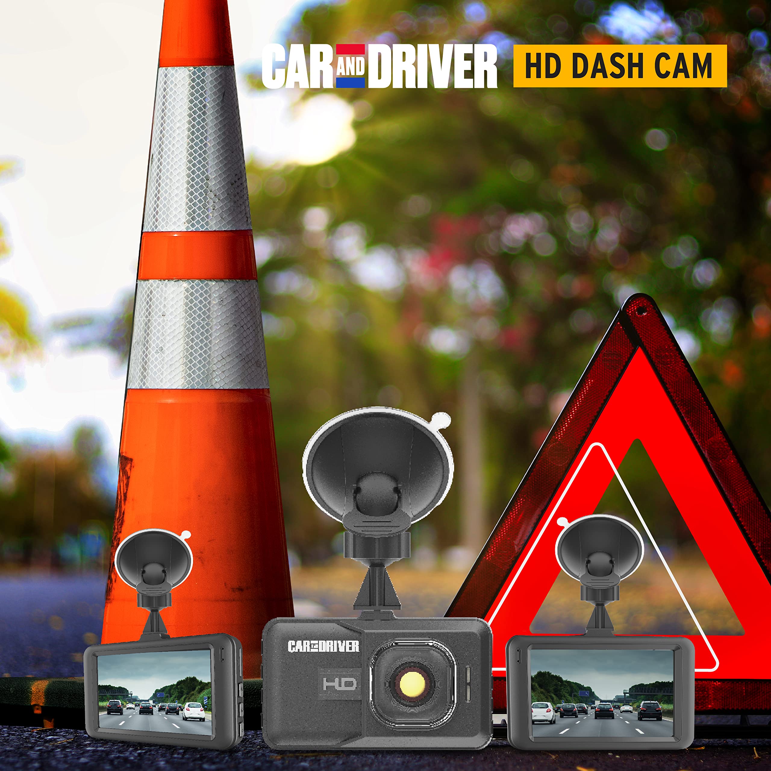 Car and Driver 1080p HD Car Dash Cam with 3” LCD Screen