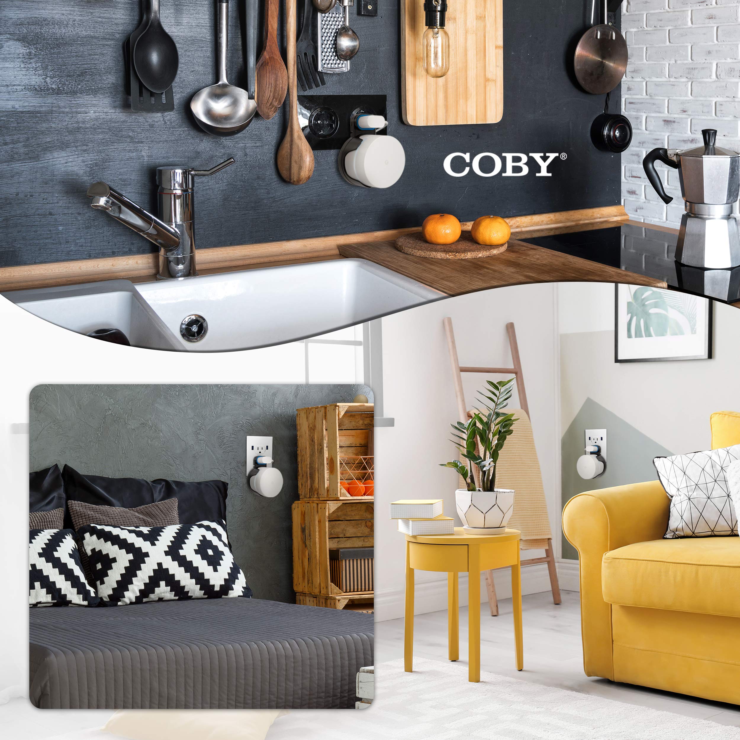 Coby Wall Mount Compatible for Google Home (Black)