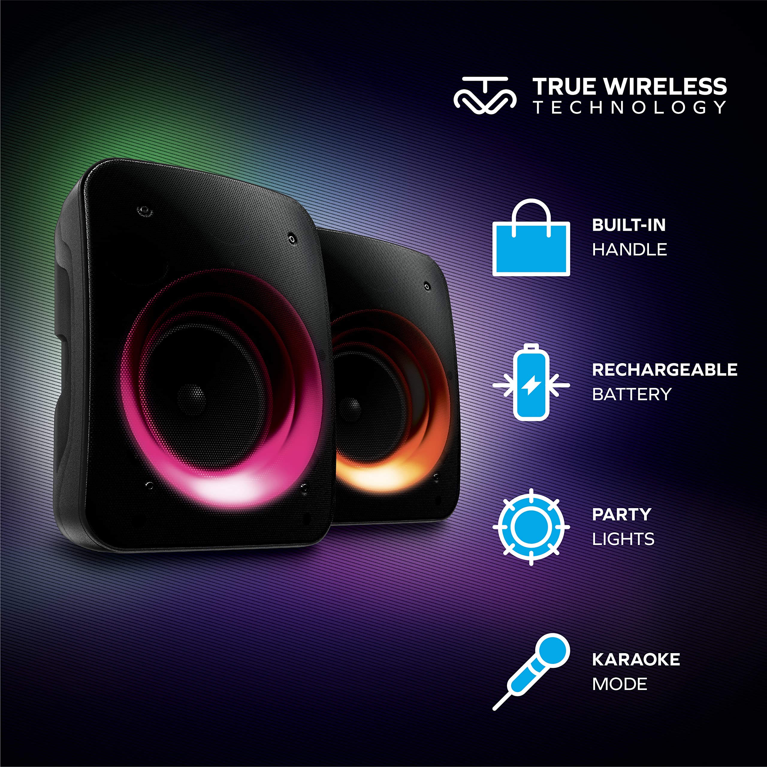 Coby True Wireless Portable Bluetooth-Speakers