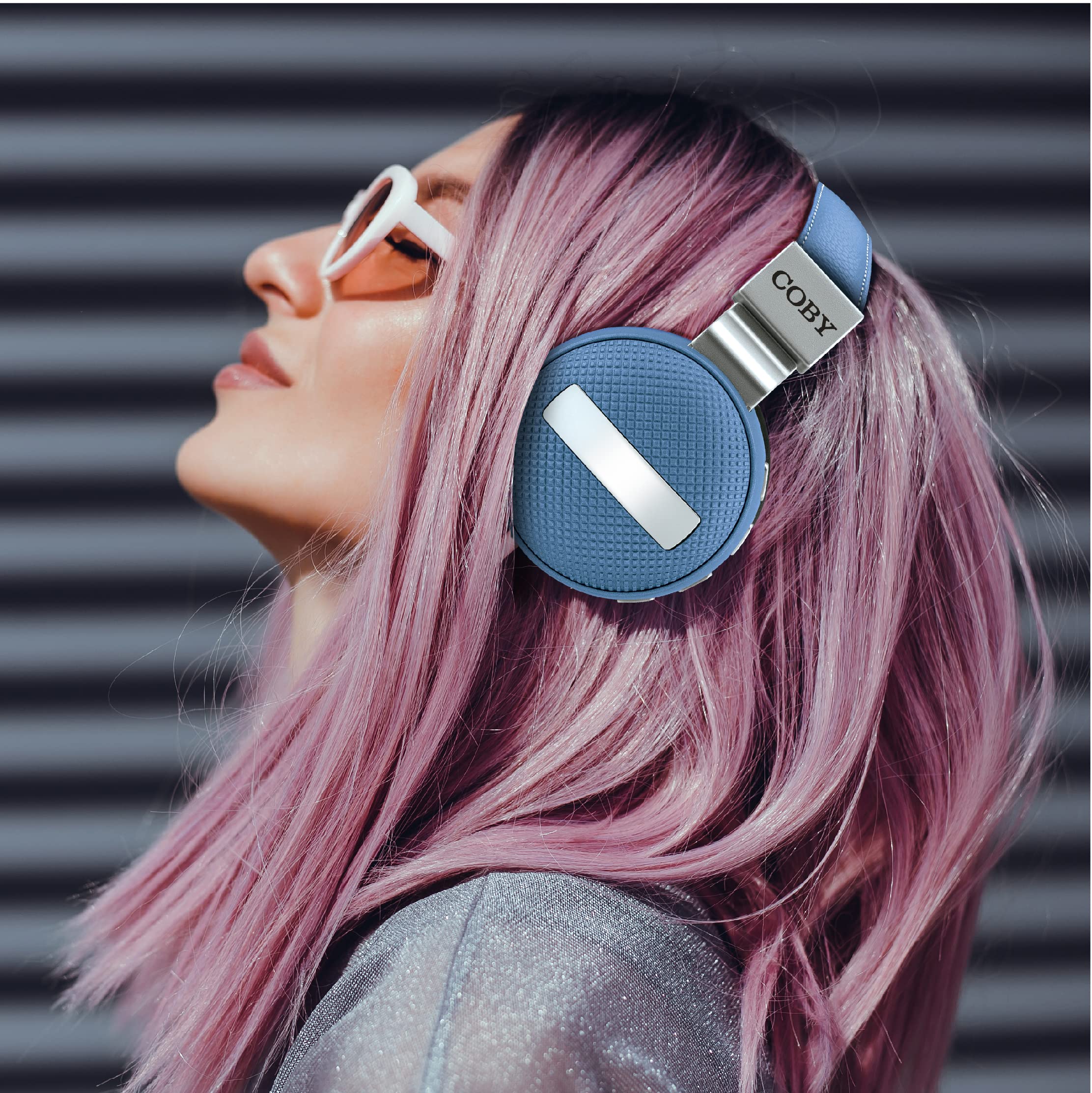 Coby Bluetooth Wireless On-Ear Foldable Headphones (Rose Gold)