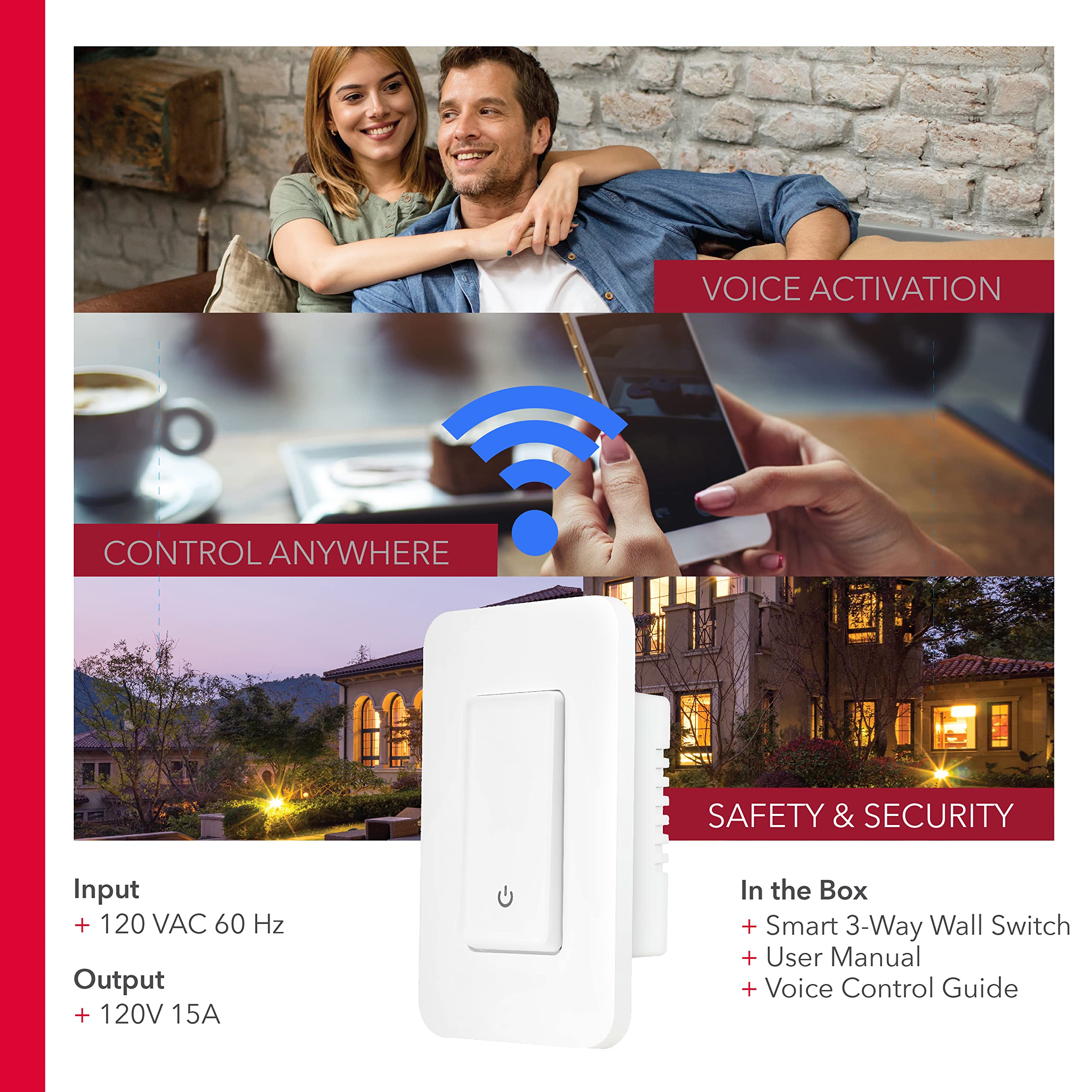 RCA 3-Way Smart Light Switch 600W LED