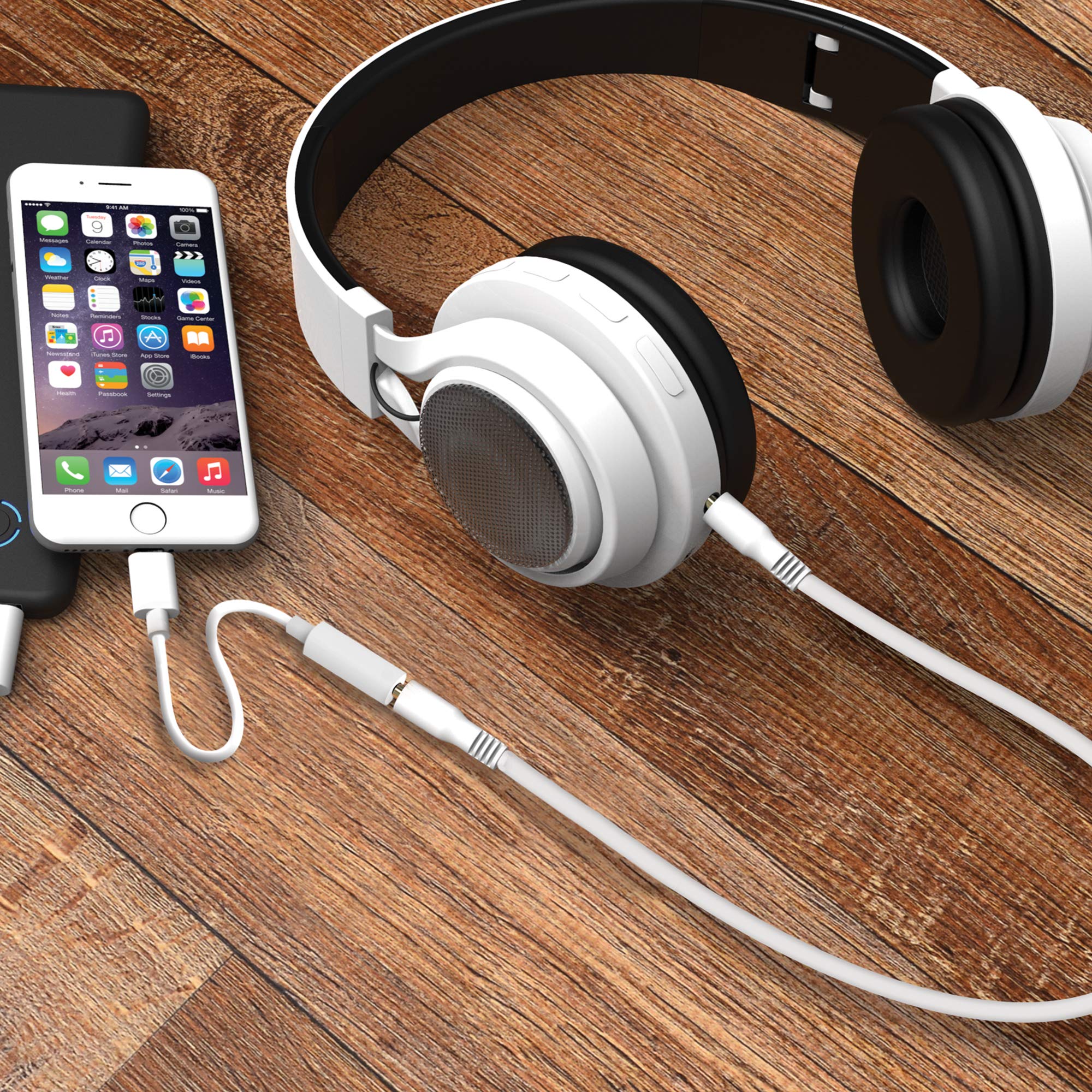 Chargeworx Headphone Adapter Lightning to 3.5mm White