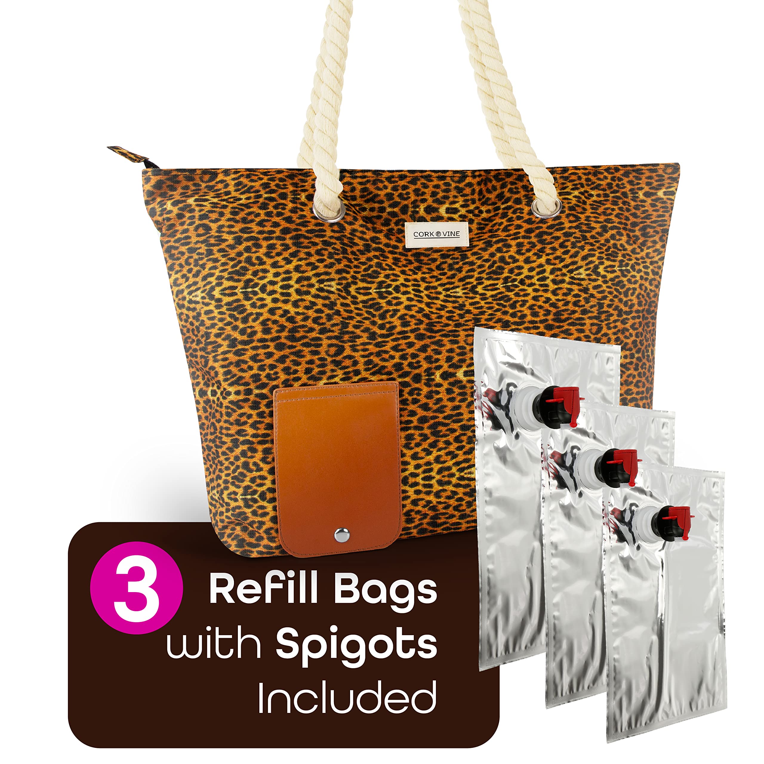 CORK & VINE Wine Beach Bag with