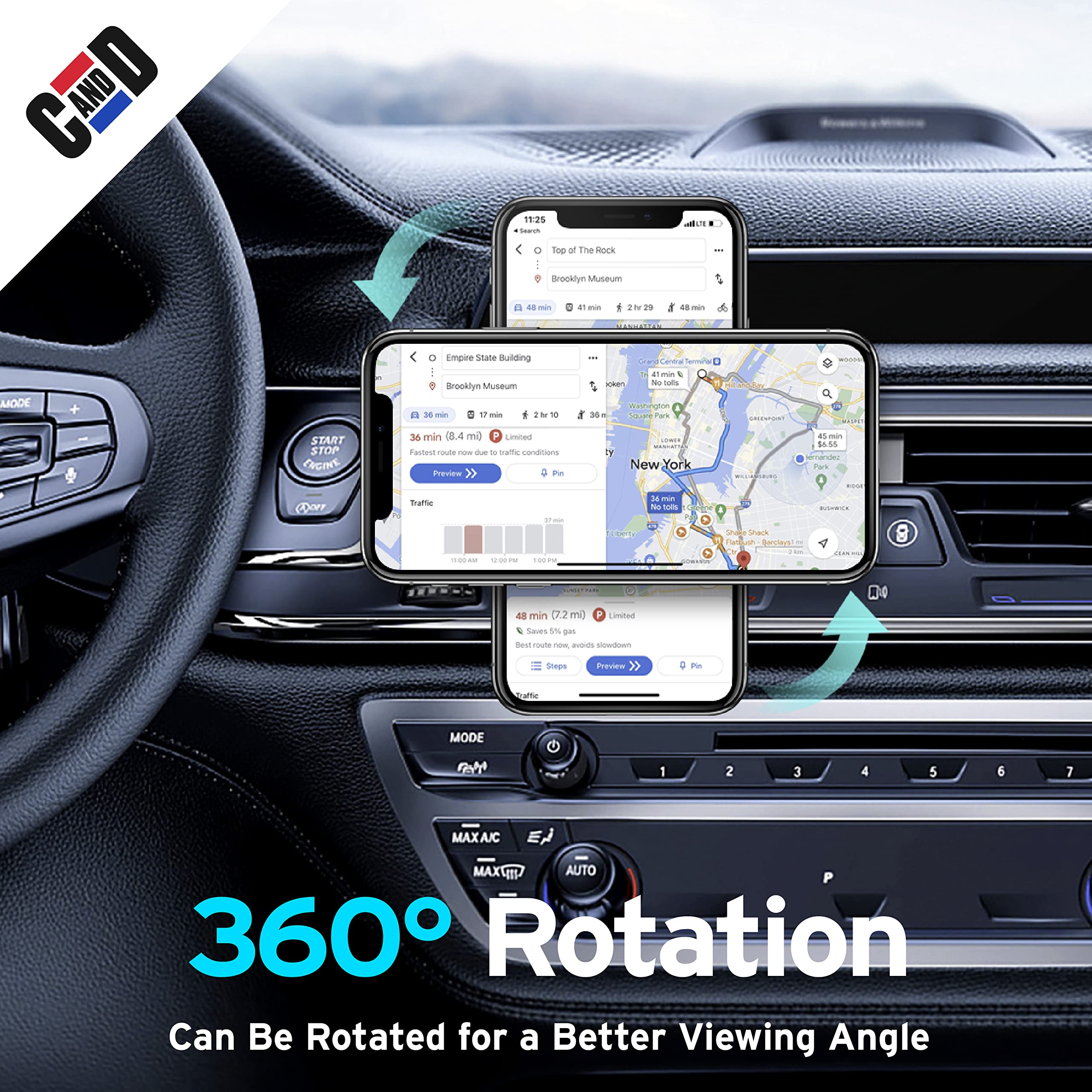Car and Driver Air Vent Magnetic Phone Mount for Car