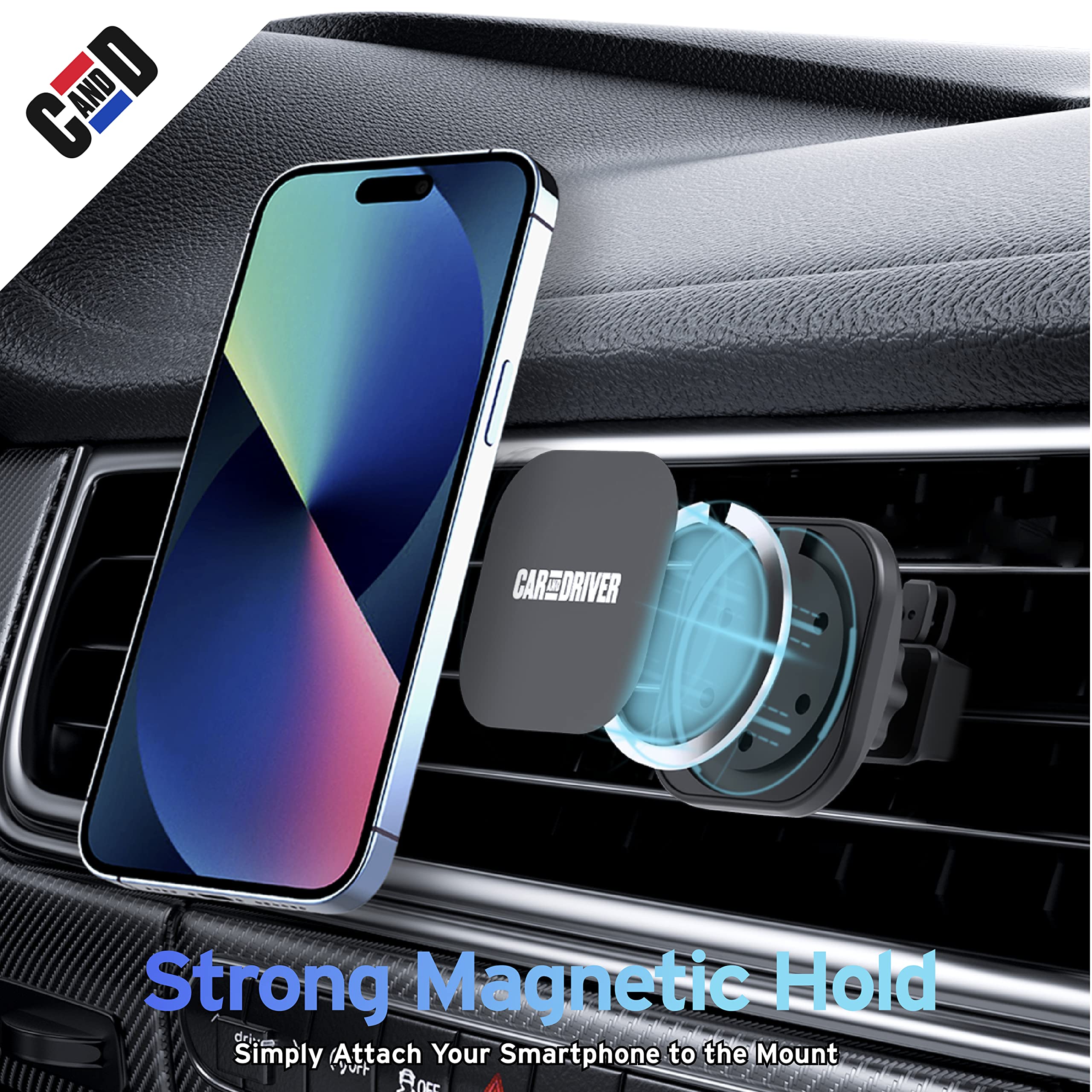 Car and Driver Air Vent Magnetic Phone Mount for Car