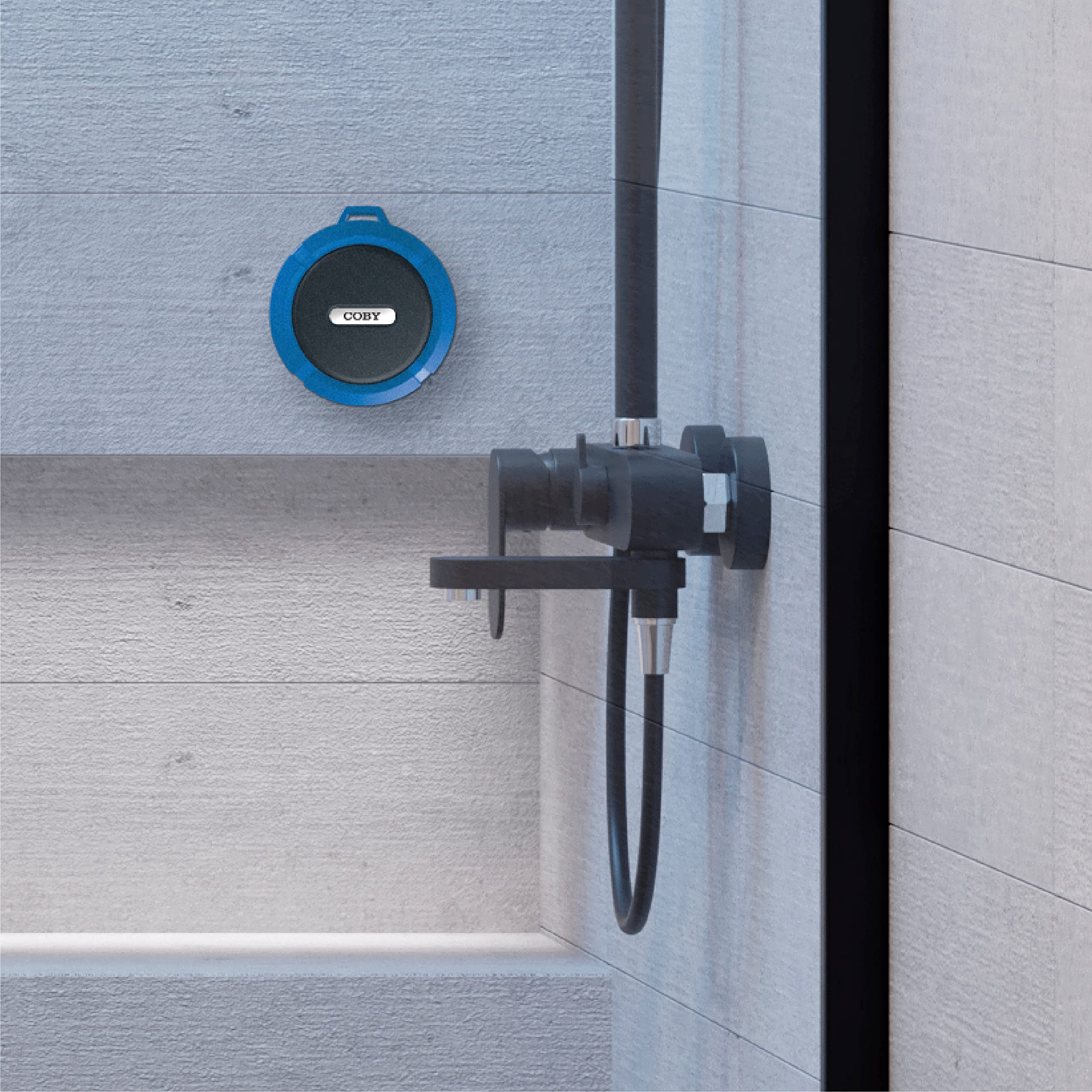 Coby Rugged Gear Bluetooth-Speaker, Red Bluetooth-Shower-Speaker