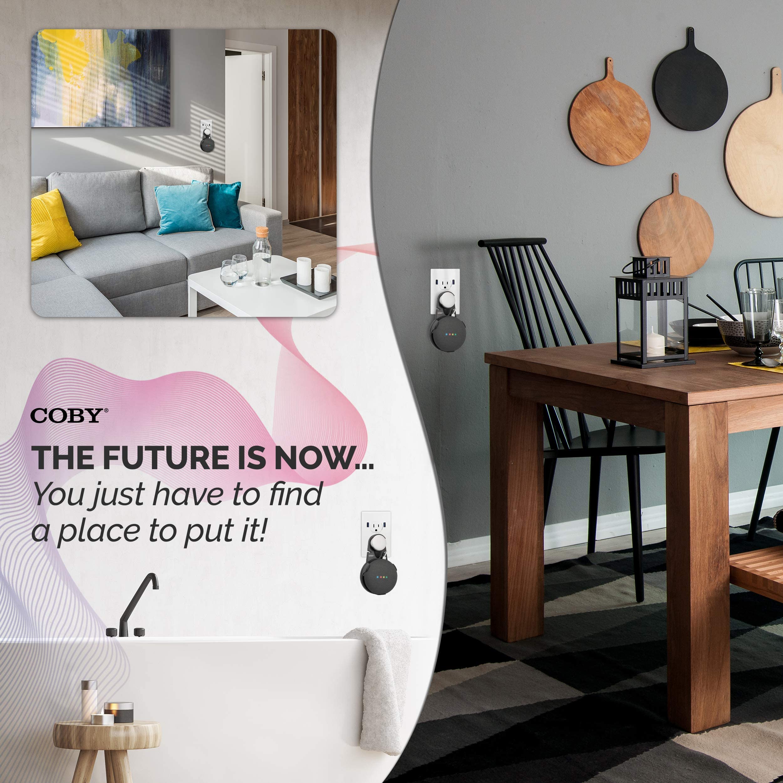 Coby Wall Outlet Mount Holder for Google Home