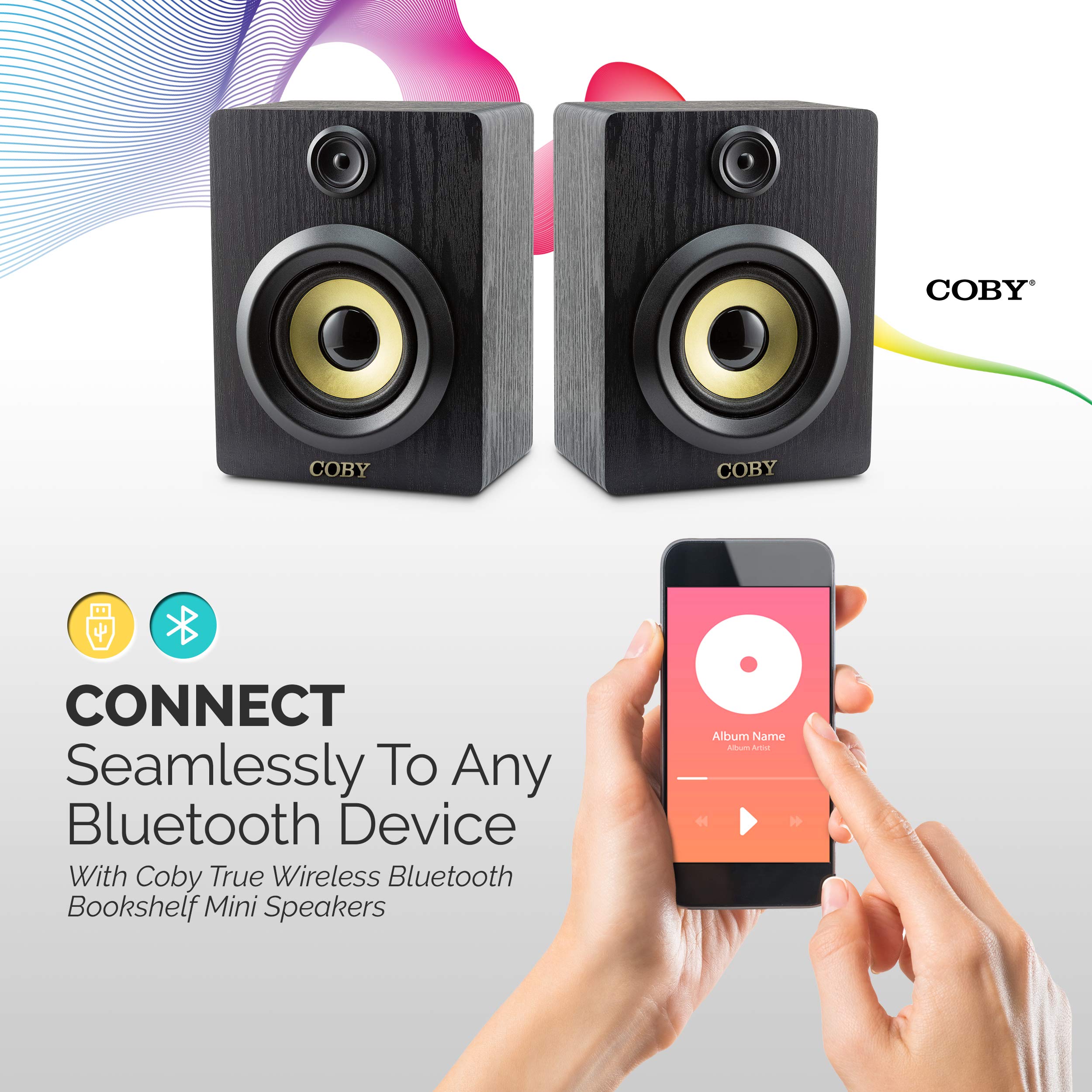 Coby Wireless Rechargeable Bluetooth Mini Speakers
