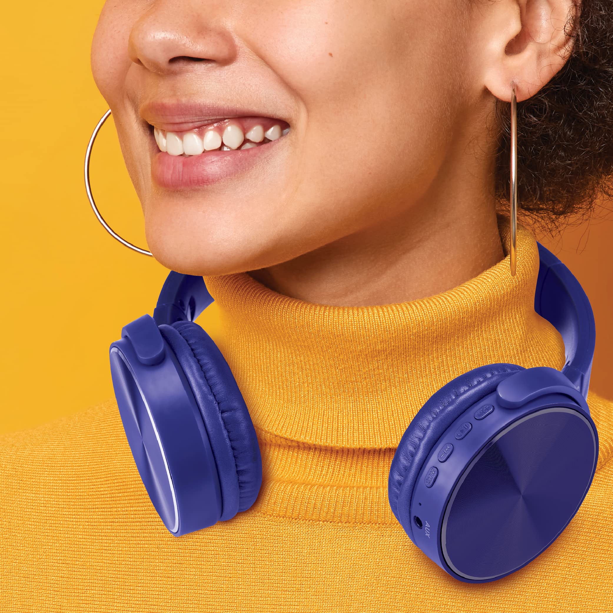 Coby Metal Folding Bluetooth Headphones (Red)