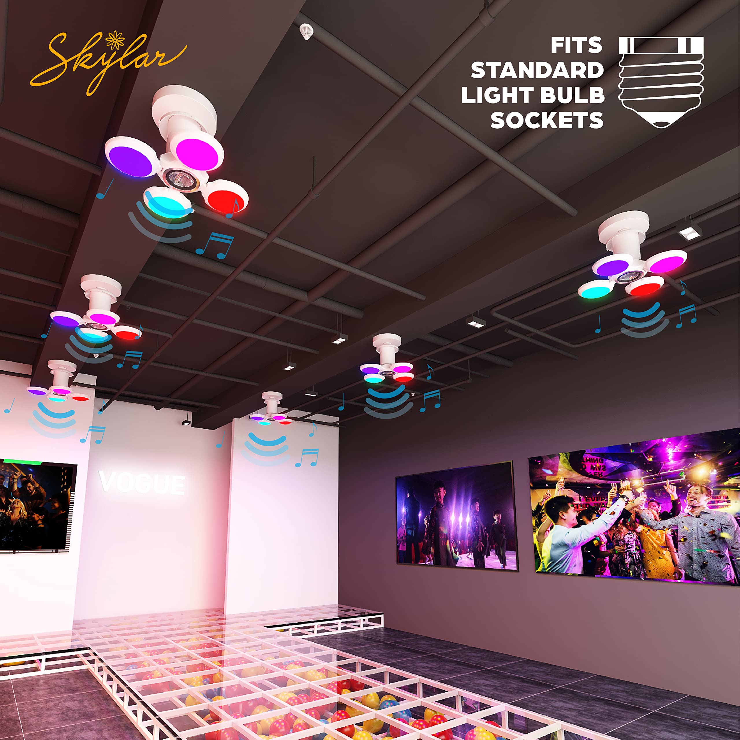Skylar Multicolor Party Lamp Bluetooth Speakers Remote