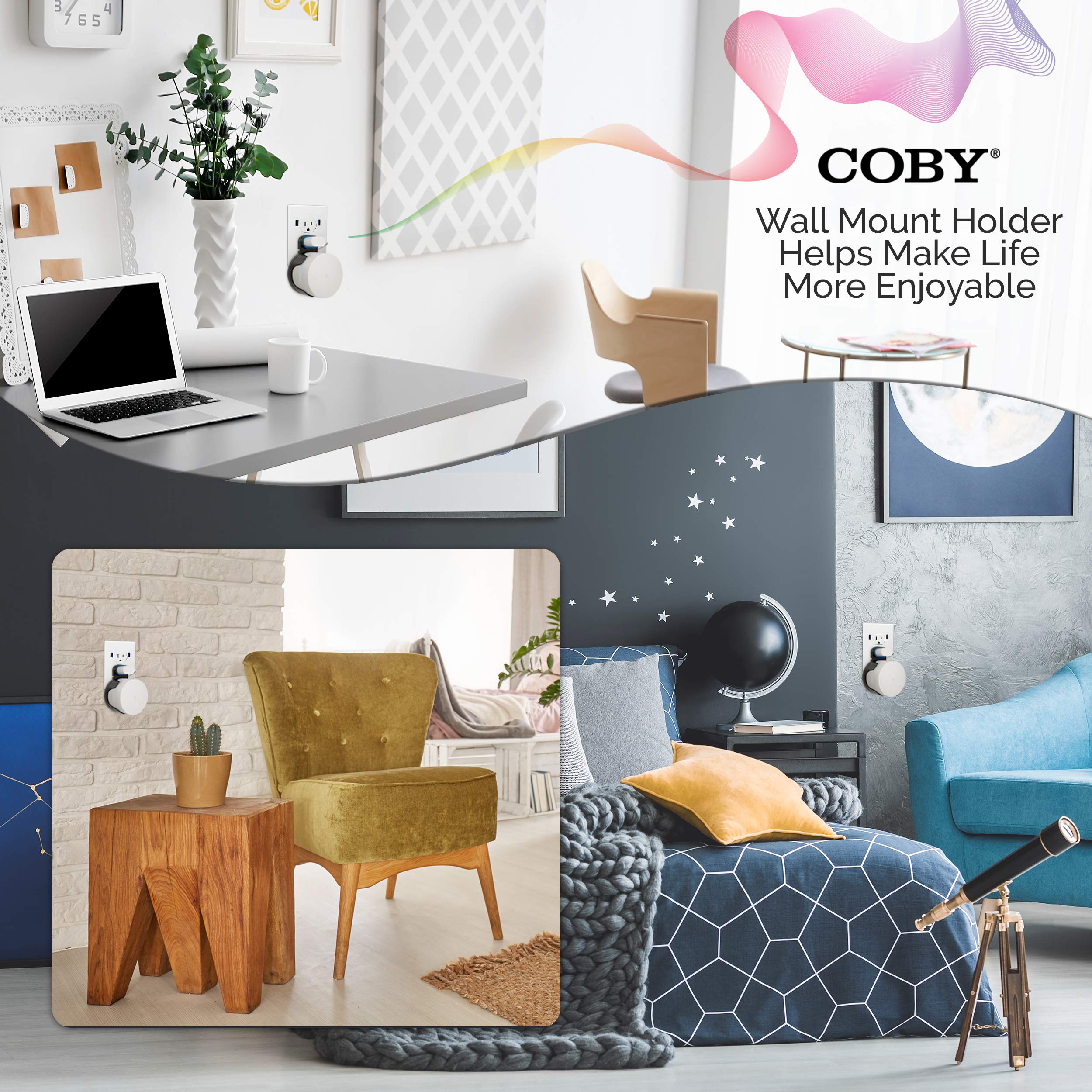 Coby Wall Mount Compatible for Google Home (Black)