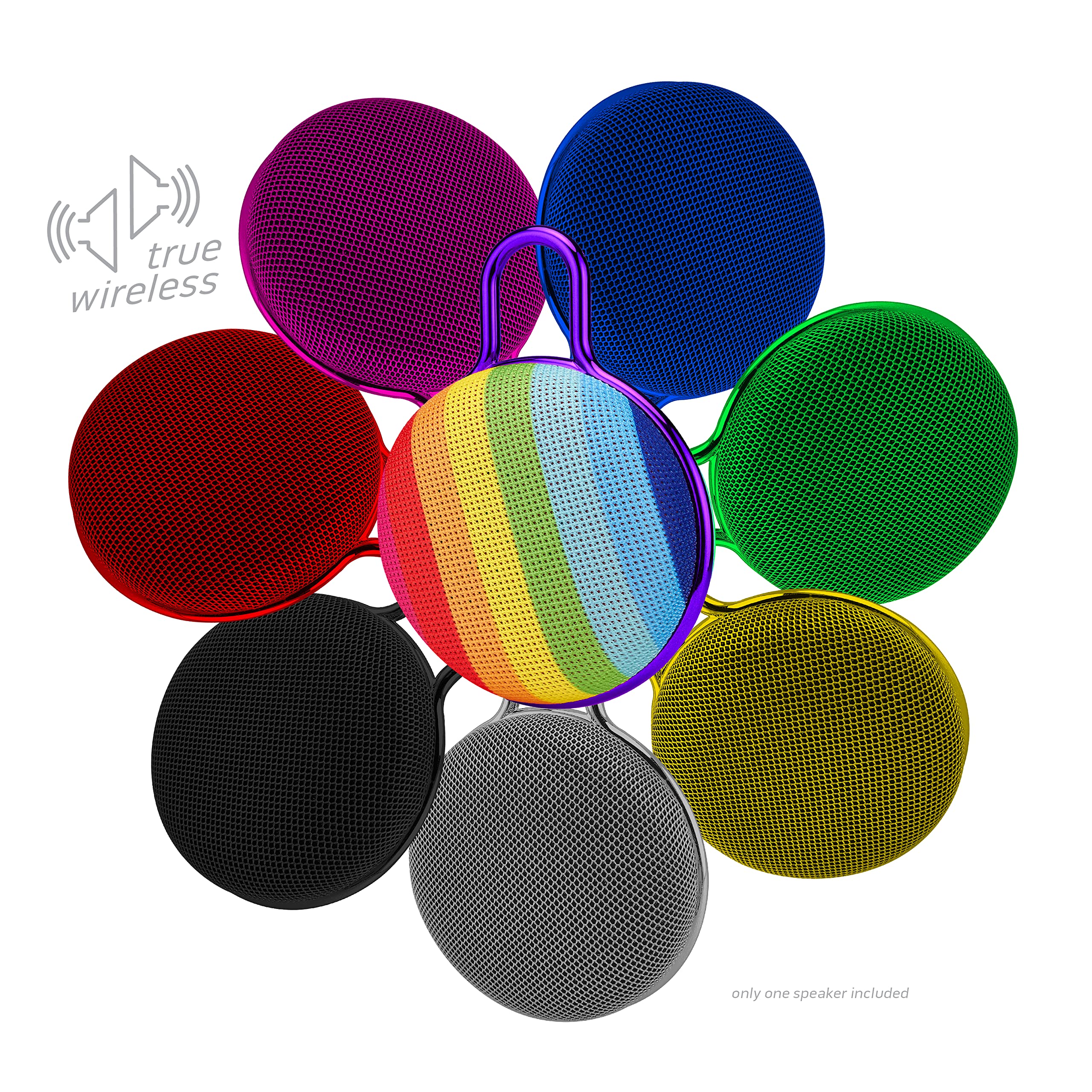 COOLBUDS Mini Rechargeable Bluetooth Speaker (Rainbow)